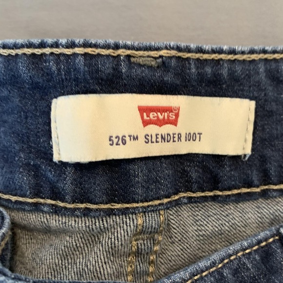 Levi's Jeans Womens 12M W31 L32 Blue 526 Slender Boot Stretch Bootcut Denim - Picture 2 of 13